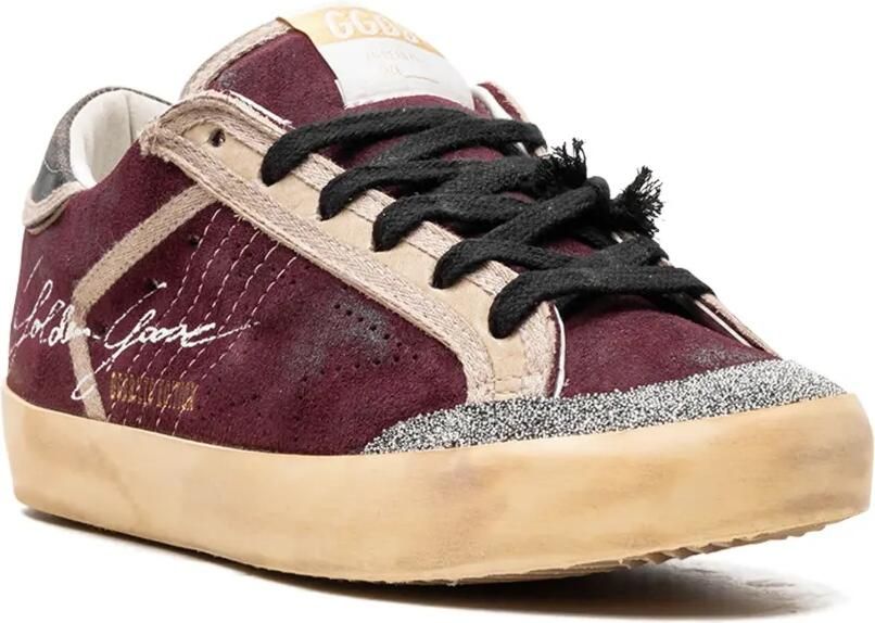 Golden Goose Super-Star Penstar "Wine Red Black" sneakers Rood - Foto 2