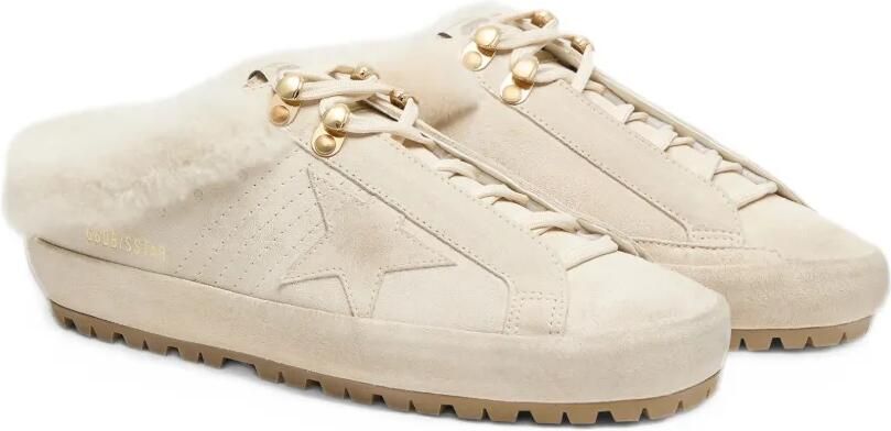 Golden Goose Super-Star Sabot suede-upper-and-star shearling-lining sneakers Beige - Foto 4