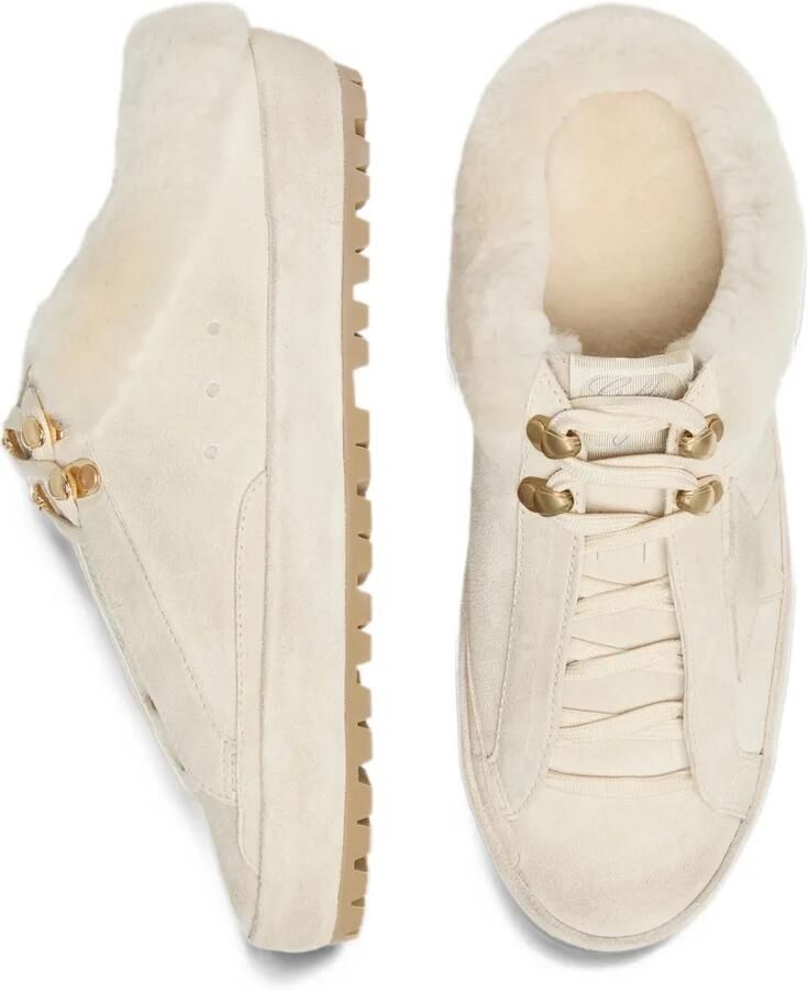 Golden Goose Super-Star Sabot suede-upper-and-star shearling-lining sneakers Beige - Foto 2