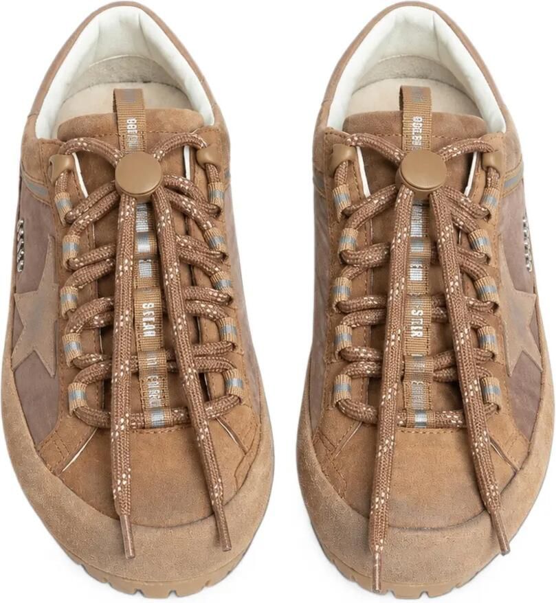 Golden Goose Super-Star Ski Dolmias en suède sneakers met marmeren nubuck ster en hielstuk Bruin