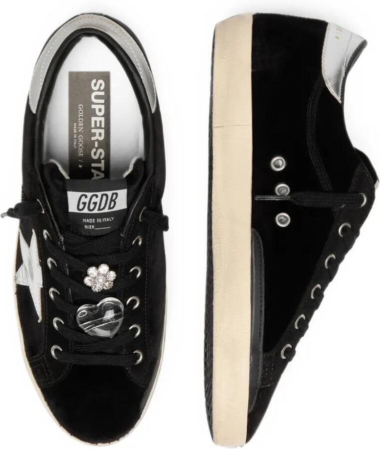 Golden Goose Super-Star sneakers met fluwelen bovenwerk en gelamineerde ster met bedels Zwart - Foto 3
