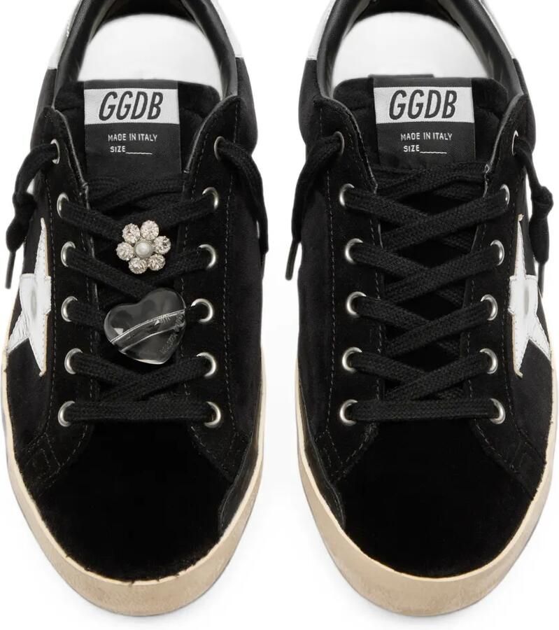 Golden Goose Super-Star sneakers met fluwelen bovenwerk en gelamineerde ster met bedels Zwart - Foto 2
