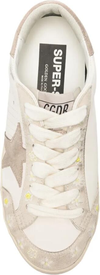 Golden Goose Super-Star sneakers met geborduurde bloemen Wit - Foto 4