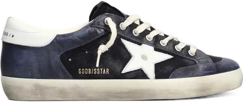 Golden Goose Super-Star sneakers met gerafeld-effect Blauw