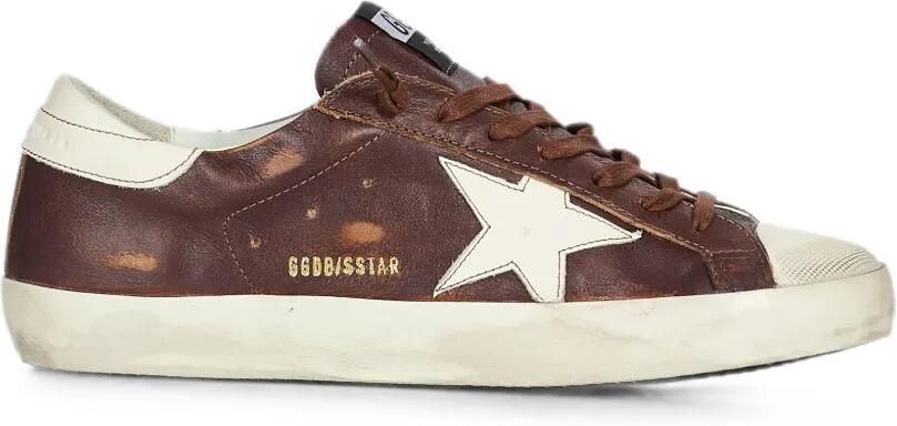 Golden Goose Super-Star sneakers met gerafeld-effect Bruin