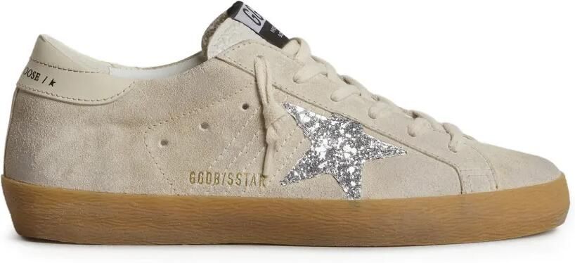 Golden Goose Super-Star sneakers met glitter Beige