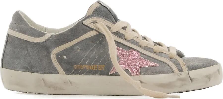 Golden Goose Super-Star sneakers met glitter Grijs