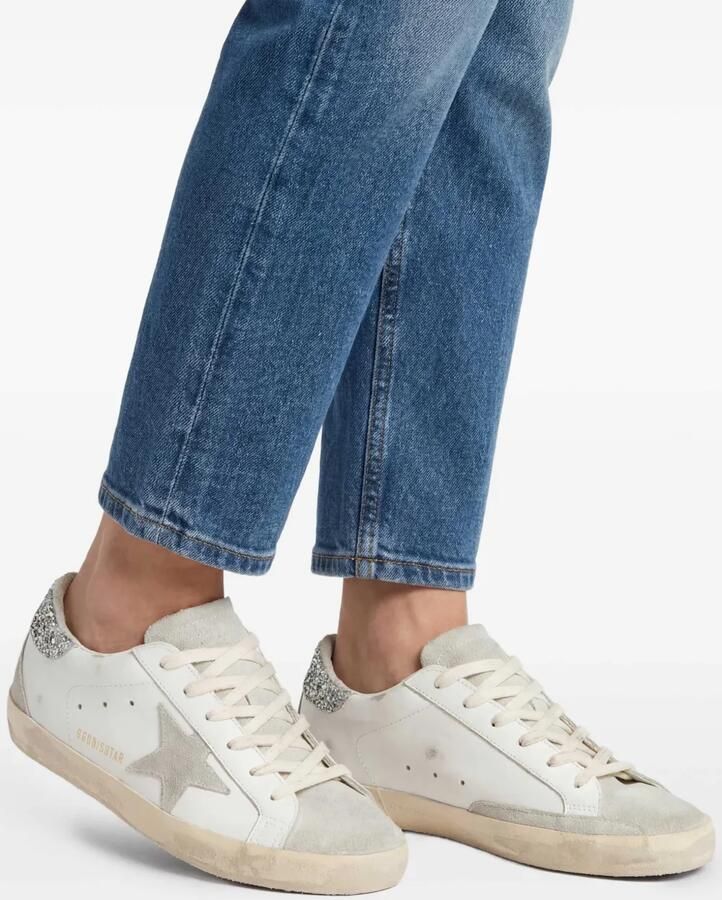 Golden Goose Super-Star sneakers met glitter ster en zilveren hiellus Wit - Foto 2