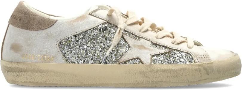 Golden Goose Super Star sneakers met glitters Beige