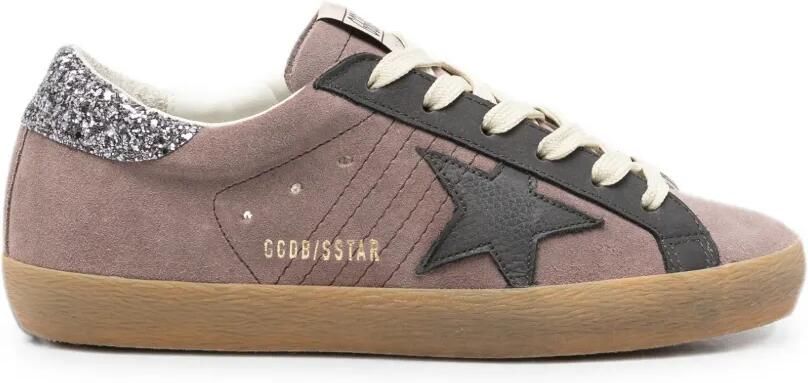 Golden Goose Super-Star sneakers met glitters Paars
