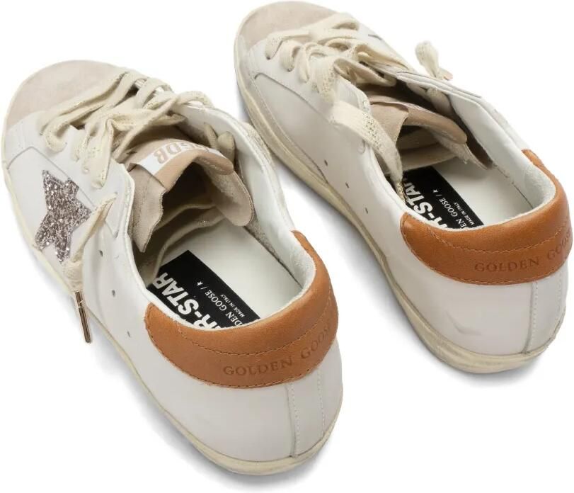 Golden Goose Super Star sneakers met glitterster Wit - Foto 3