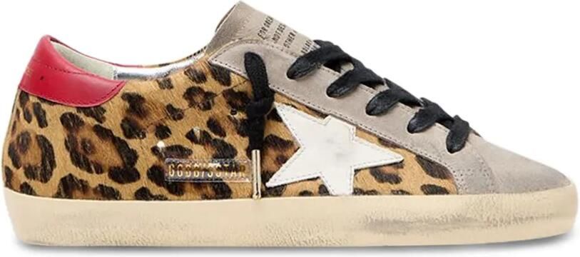 Golden Goose Super-Star sneakers met luipaardprint Beige