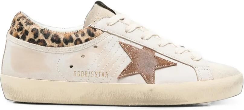 Golden Goose Super-Star sneakers met luipaardprint Beige