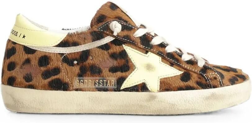Golden Goose Super-Star sneakers met luipaardprint Bruin