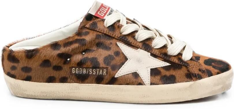 Golden Goose Super-Star sneakers met luipaardprint Bruin