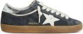 Golden Goose Super-Star sneakers van grijs suède met witte leren ster en zilveren leren hiellus Blauw - Blauw