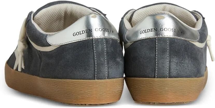 Golden Goose Super-Star sneakers van grijs suède met witte leren ster en zilveren leren hiellus Blauw - Foto 4