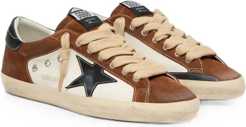 Golden Goose Super-Star sneakers van leer en suède met leren ster Wit - Foto 5