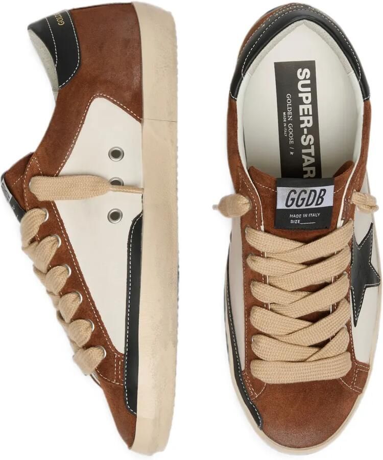 Golden Goose Super-Star sneakers van leer en suède met leren ster Wit - Foto 2