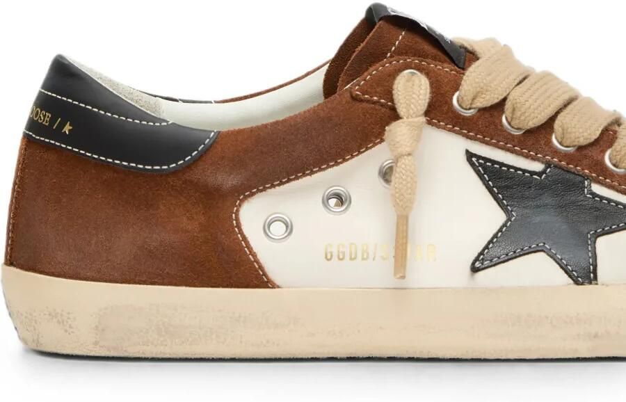 Golden Goose Super-Star sneakers van leer en suède met leren ster Wit - Foto 4