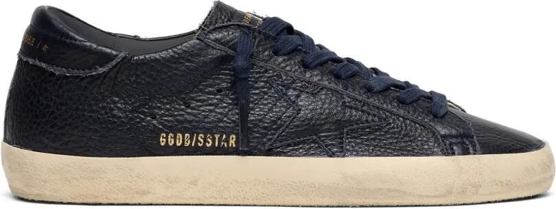 Golden Goose Super-Star sneakers van leer met ster Blauw