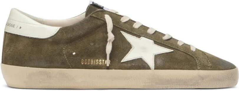 Golden Goose Super-Star sneakers van suède met leren ster Groen