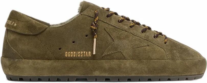 Golden Goose Super-Star suede sneakers Groen