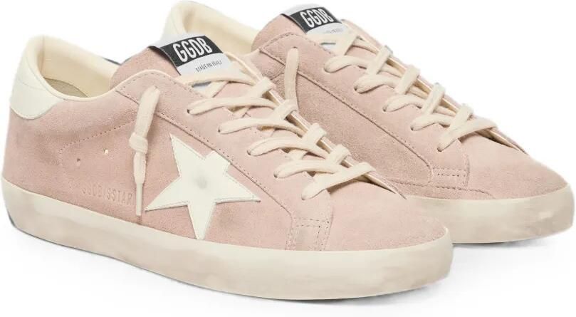 Golden Goose Super-Star suède sneakers met ster Roze - Foto 5