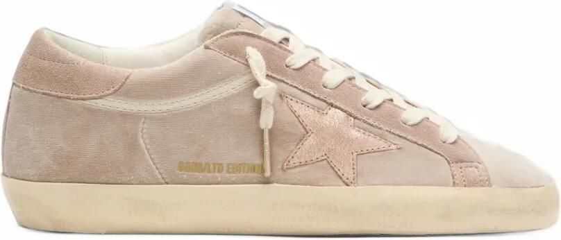 Golden Goose Super-Star velvet sneakers Beige