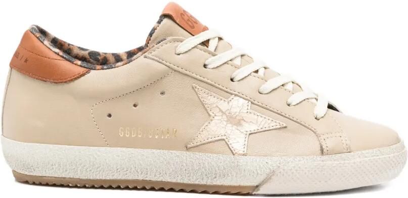 Golden Goose Superstar sneakers met dierenprint Beige