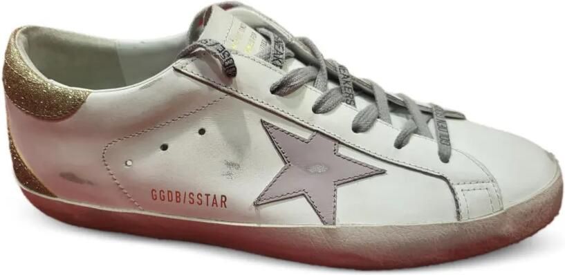 Golden Goose Superstar sneakers met glitterhak Wit