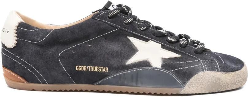 Golden Goose True-Star sneakers in donkerblauw suède met witte nappa leren ster en hielpand Grijs
