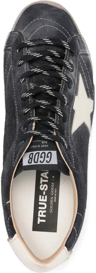 Golden Goose True-Star sneakers van donkerblauw suède met witte nappa leren ster en hiellus - Foto 4