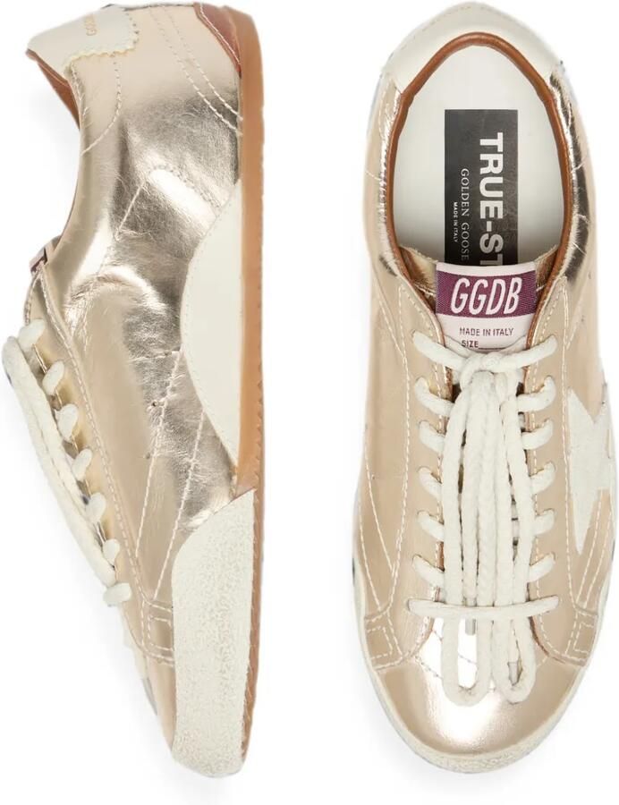 Golden Goose True Star sneakers van metallic leer met suède ster Goud - Foto 2