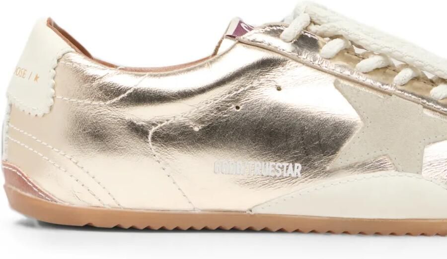 Golden Goose True Star sneakers van metallic leer met suède ster Goud - Foto 3