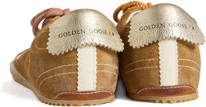 Golden Goose True-Star sneakers van tabakskleurig suède met witte ster en platinum hiellus Bruin - Foto 4