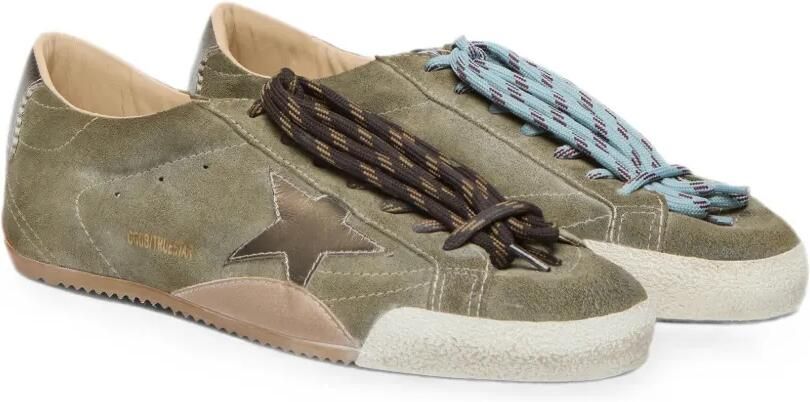 Golden Goose True-Star suède sneakers met gouden ster Groen - Foto 3