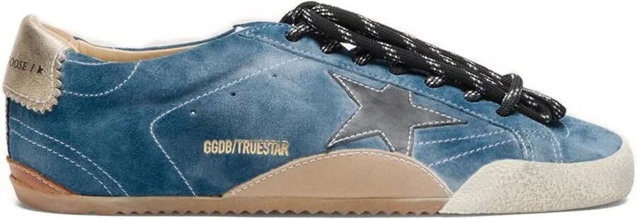 Golden Goose True-Star suède sneakers met ster Blauw