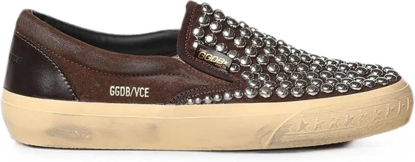 Golden Goose VCE leren sneakers met studs Bruin