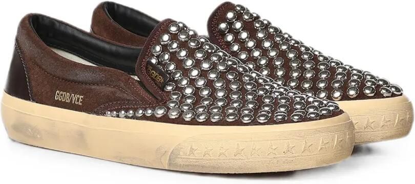 Golden Goose VCE leren sneakers met studs Bruin - Foto 3