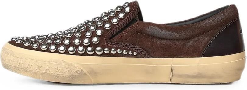 Golden Goose VCE leren sneakers met studs Bruin - Foto 4