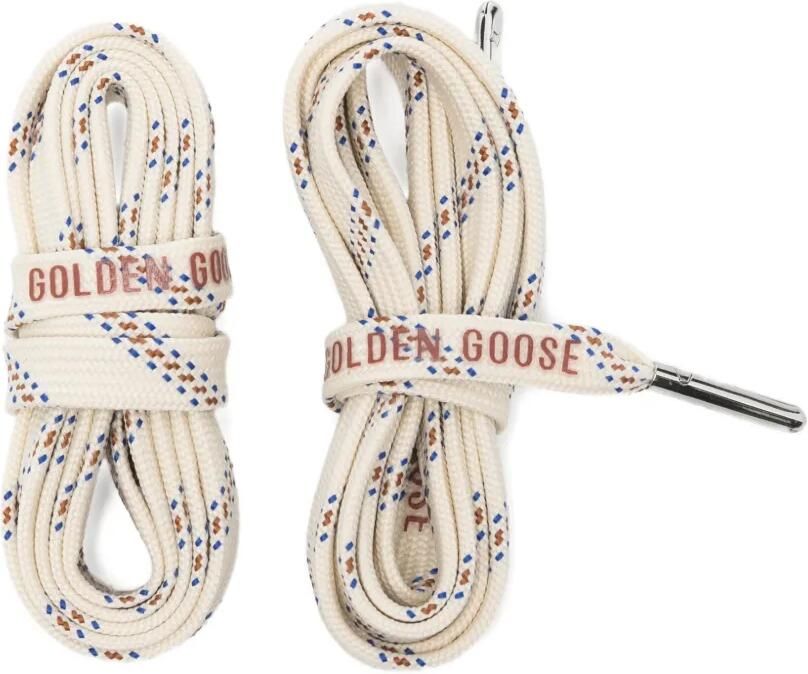 Golden Goose Veterschoenen met logoprint Wit