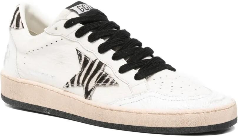 Golden Goose x Browns Ballstar sneakers met zebraprint Beige - Foto 2