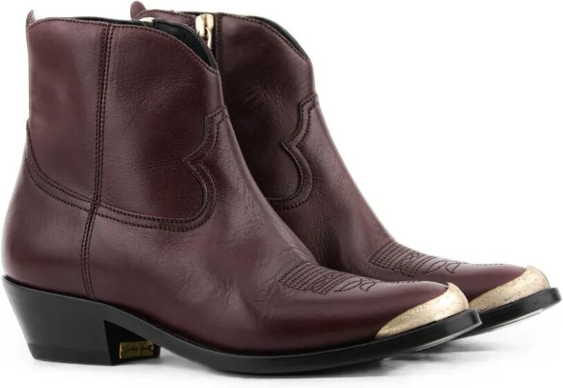 Golden Goose Young enkellaarzen met Western-stijl Rood - Foto 4