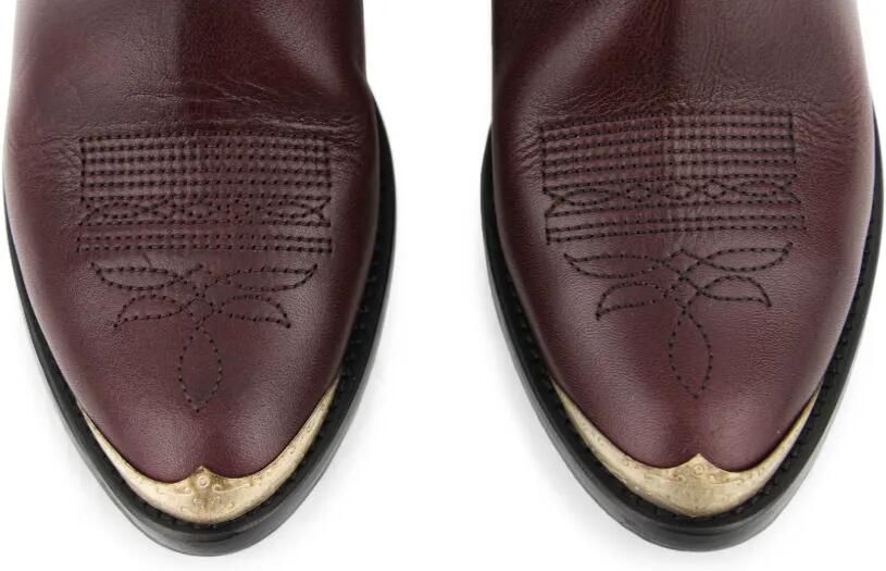 Golden Goose Young enkellaarzen met Western-stijl Rood - Foto 5
