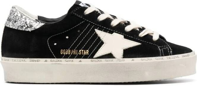 Golden Goose Hi Star sneakers met glitters Zwart