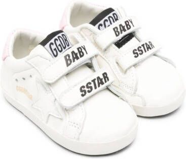 Golden Goose Kids Baby School leren sneakers Wit