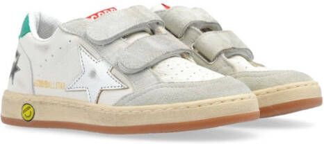 Golden Goose Kids Ball Star gerafelde leren sneakers Wit