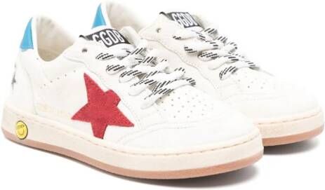 Golden Goose Kids Ball Star New leather sneakers Beige