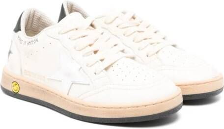 Golden Goose Kids Ball Star New leather sneakers Beige